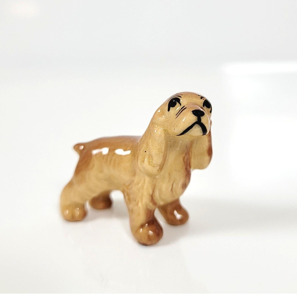 Vintage Hagen-Renaker Miniature Cocker Spaniel Dog Figurine, fawn- standing- 60s - Picture 3 of 16